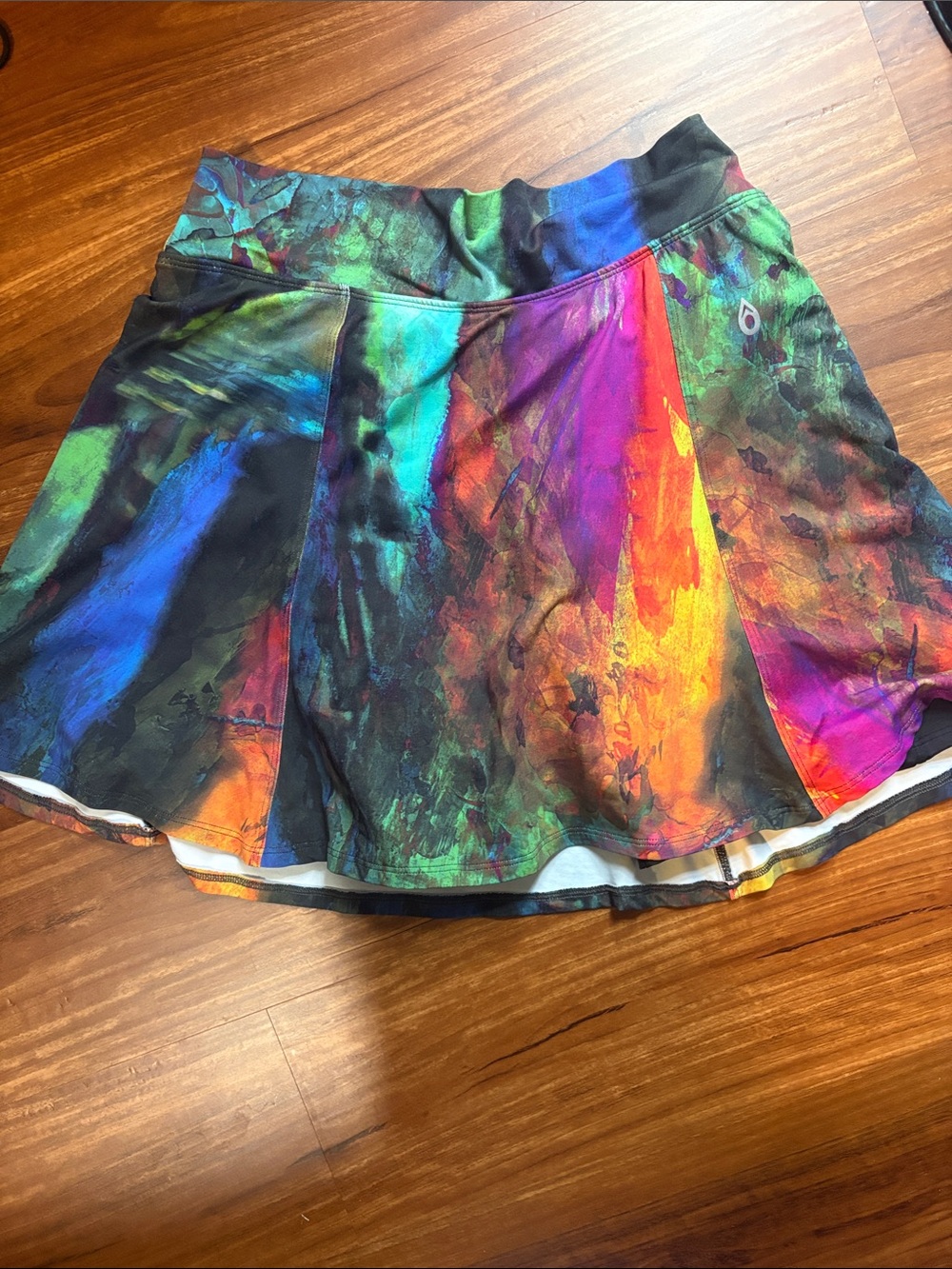 Dona Jo skort Multi-Color Abstract Print Skater XL